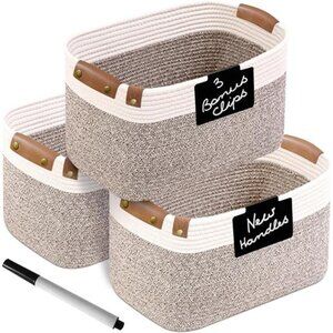 Cotton Rope Baskets for Organizing | Storage Baskets for Shelves | Rope Basket
